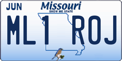 MO license plate ML1R0J