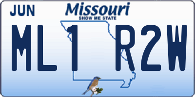 MO license plate ML1R2W