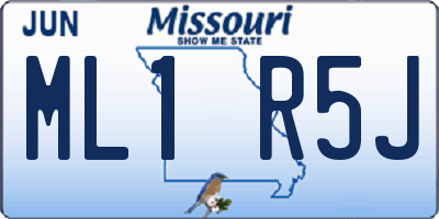 MO license plate ML1R5J