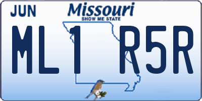 MO license plate ML1R5R