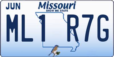MO license plate ML1R7G