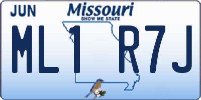 MO license plate ML1R7J