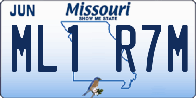 MO license plate ML1R7M