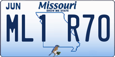 MO license plate ML1R7O