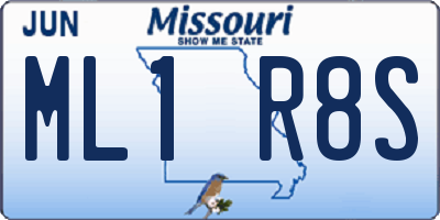 MO license plate ML1R8S