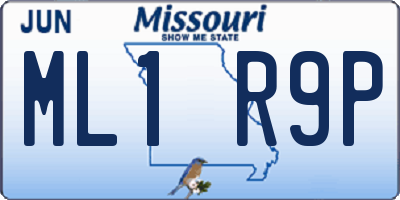 MO license plate ML1R9P