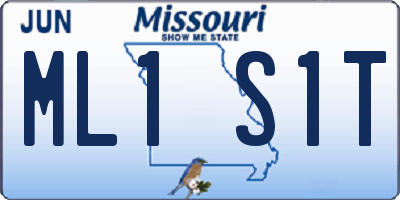 MO license plate ML1S1T