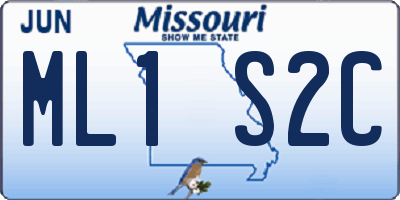 MO license plate ML1S2C