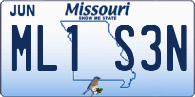 MO license plate ML1S3N