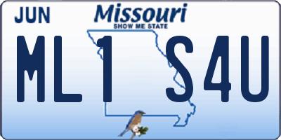 MO license plate ML1S4U