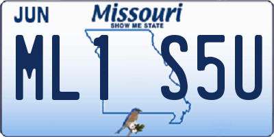 MO license plate ML1S5U