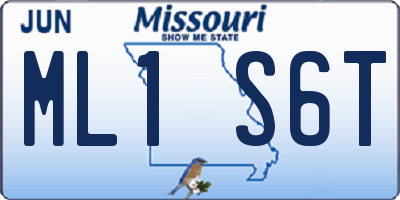 MO license plate ML1S6T