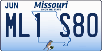 MO license plate ML1S8O