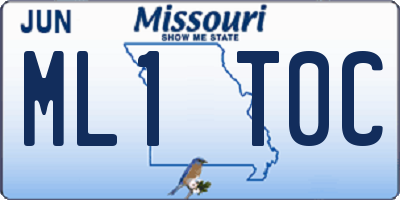 MO license plate ML1T0C