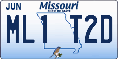 MO license plate ML1T2D