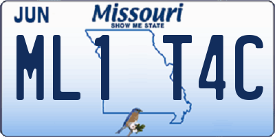 MO license plate ML1T4C