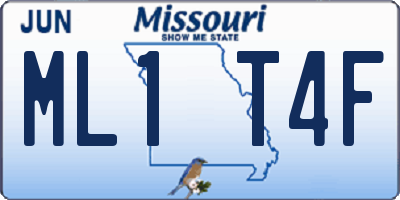 MO license plate ML1T4F