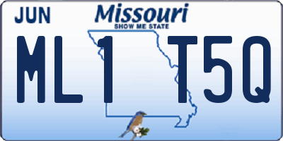 MO license plate ML1T5Q