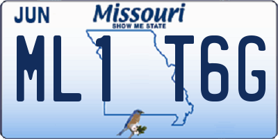 MO license plate ML1T6G