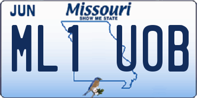 MO license plate ML1U0B