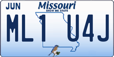 MO license plate ML1U4J