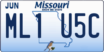 MO license plate ML1U5C