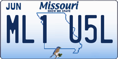 MO license plate ML1U5L