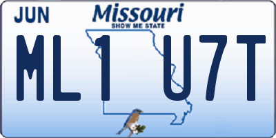 MO license plate ML1U7T