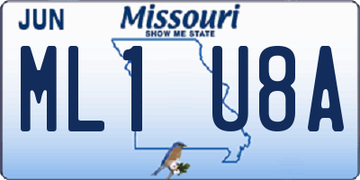 MO license plate ML1U8A