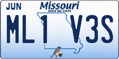 MO license plate ML1V3S