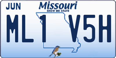 MO license plate ML1V5H