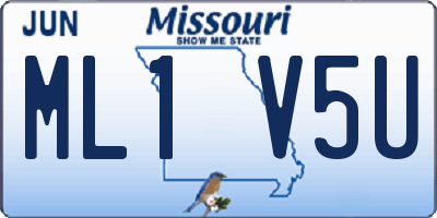 MO license plate ML1V5U