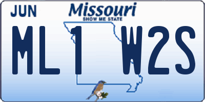MO license plate ML1W2S
