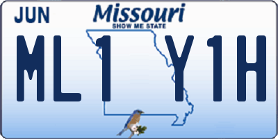 MO license plate ML1Y1H