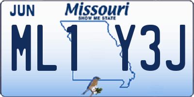 MO license plate ML1Y3J