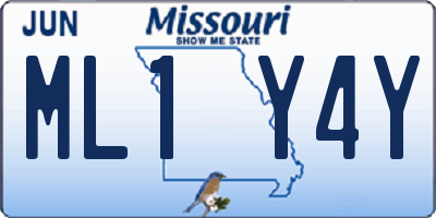 MO license plate ML1Y4Y