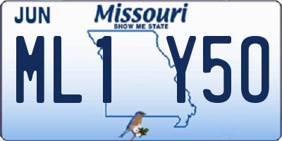 MO license plate ML1Y5O