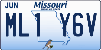 MO license plate ML1Y6V