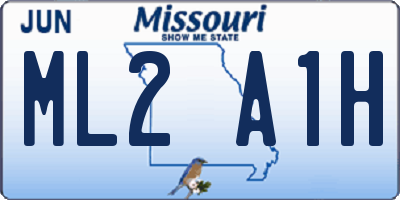 MO license plate ML2A1H