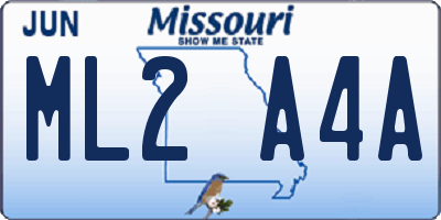 MO license plate ML2A4A