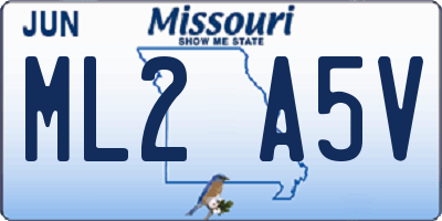 MO license plate ML2A5V