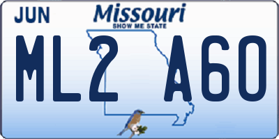 MO license plate ML2A6O