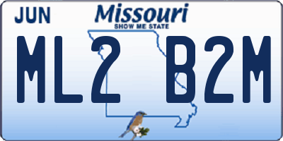 MO license plate ML2B2M