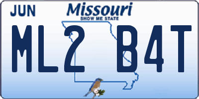 MO license plate ML2B4T