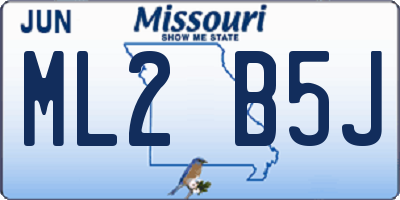 MO license plate ML2B5J