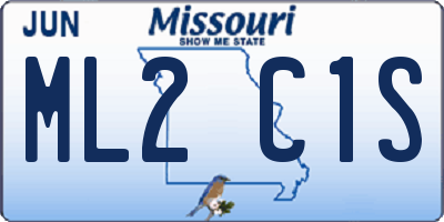 MO license plate ML2C1S