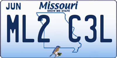 MO license plate ML2C3L