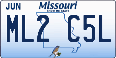 MO license plate ML2C5L