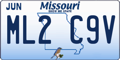 MO license plate ML2C9V