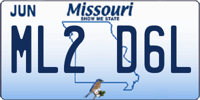 MO license plate ML2D6L